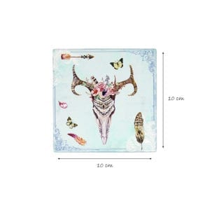 Cow's Skull: Red, White, and Blue - Watercolor painting