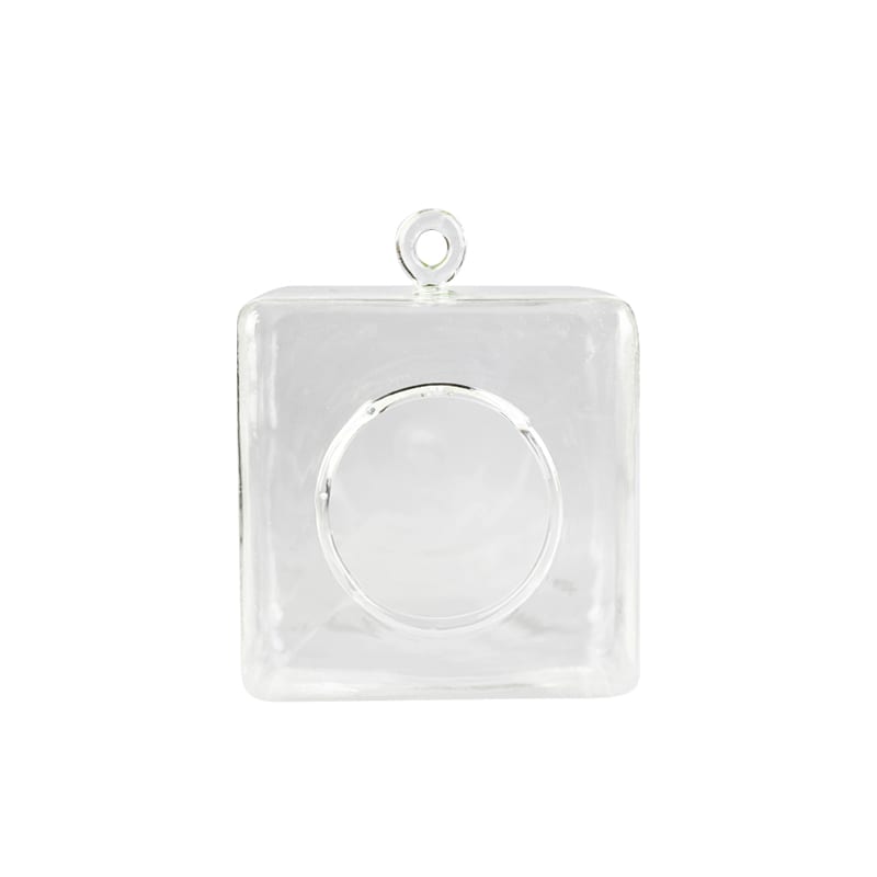 DIY Hanging Glass Vase Square House Planter-5