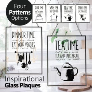 Inspirational Times Quotes Hanging Glass Plaque
