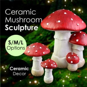 Ceramic Mushroom Sculpture