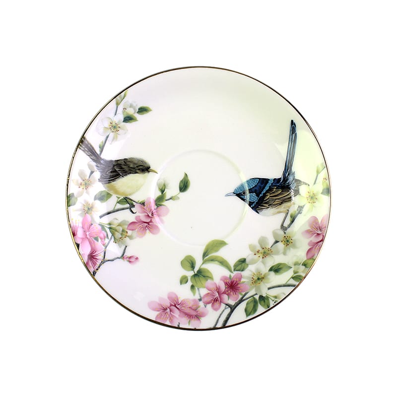 European Blue Wren Tea Pot and Cup Set -6