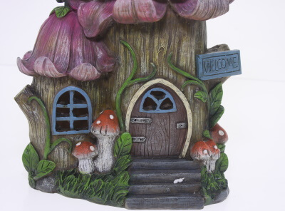 Purple Flower Tree House Fairy House