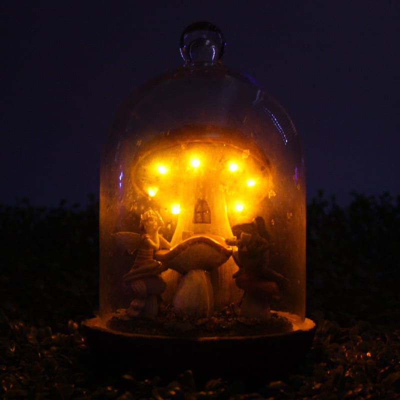 Glass Dome Fairy Scene Garden Light-2