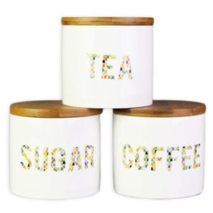 Set of 3 Forest 9CM Ceramic Canister-2