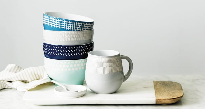 Set of 4 Assorted White Texture Ceramic Bowl-6