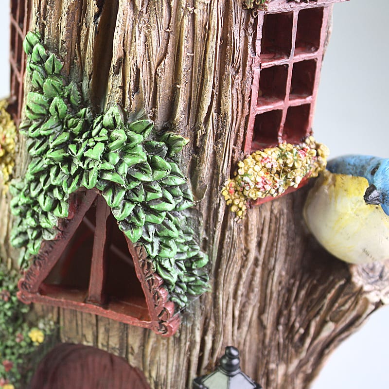 Solar Fairy Garden Stump House-5
