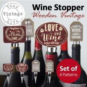 Vintage Wooden Bottle Wine Stopper