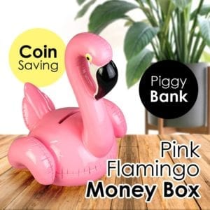 Pink Flamingo Money Saving Box Piggy Coin Bank