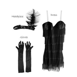 ROARING 20S BLACK DRESS
