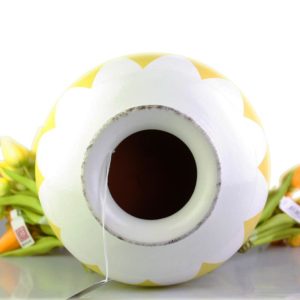 polka flower vase