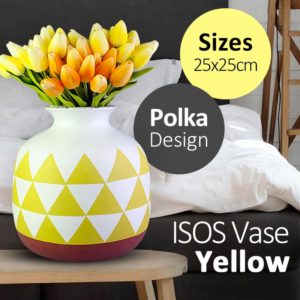 polka flower vase