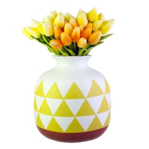 polka flower vase